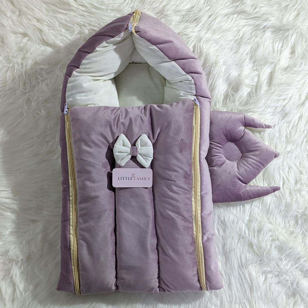 Premium Velvet Carry Nest - Light Purple