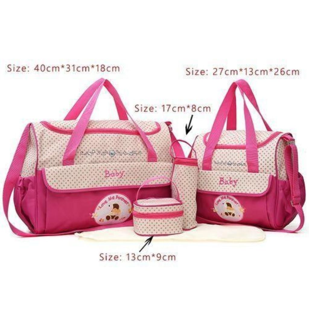 Baby 5-pieces Diaper Bag Set