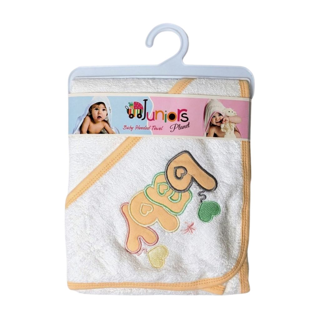 Junior's Baby Hooded Bath Towel - White