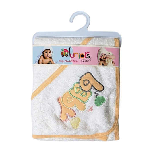 Junior's Baby Hooded Bath Towel - White