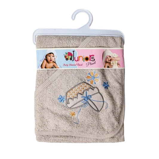 Junior's Baby Hooded Bath Towel - Grey