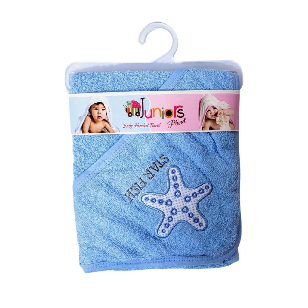 Junior's Baby Hooded Bath Towel - Blue