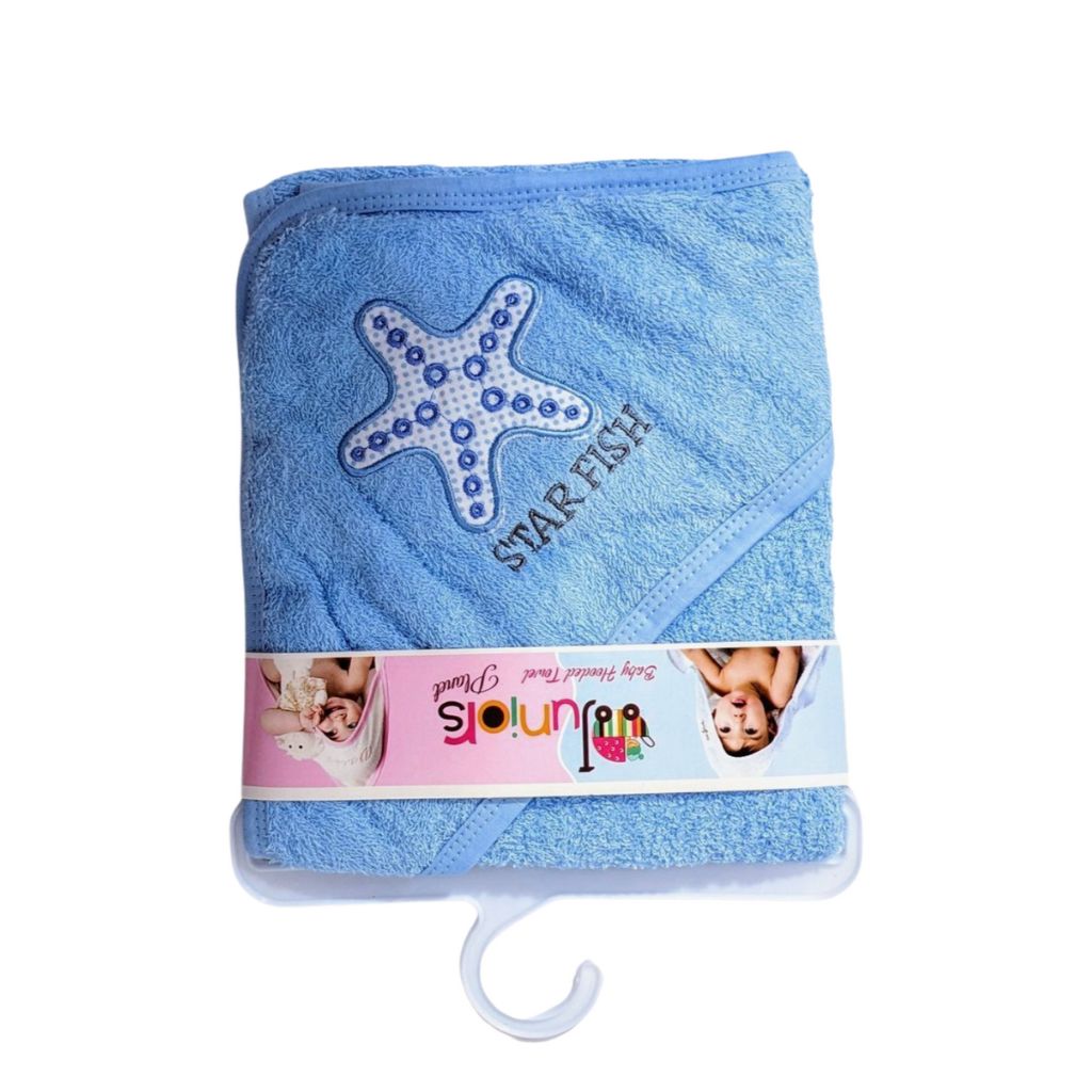 Junior's Baby Hooded Bath Towel - Blue