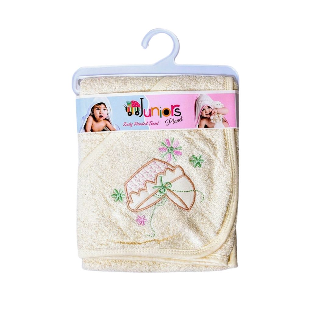 Junior's Baby Hooded Bath Towel - Cream