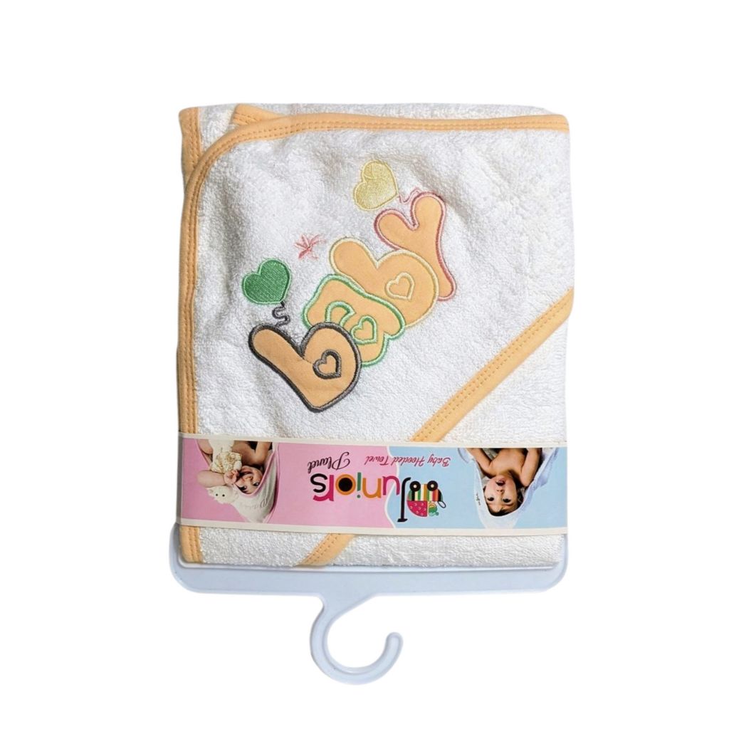 Junior's Baby Hooded Bath Towel - White