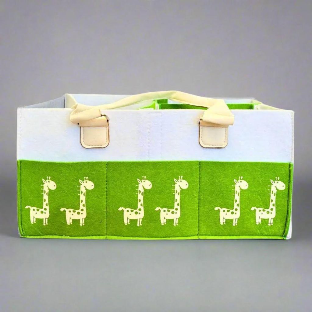 Kids Large Green Giraffe Caddy Organizer