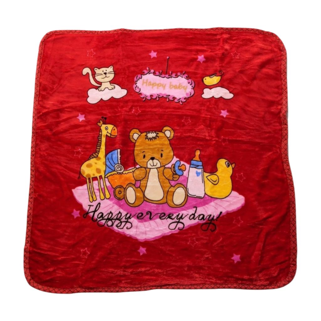 Bear Baby Blanket - Red