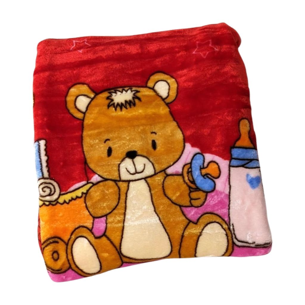 Bear Baby Blanket - Red