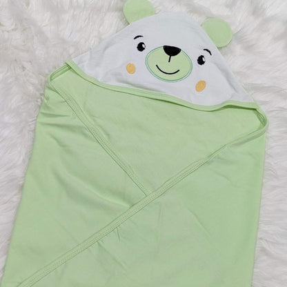 Bear-Themed Hooded Wrapping Sheet