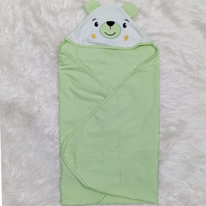 Bear-Themed Hooded Wrapping Sheet