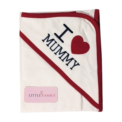 I ❤️ Mummy Hooded Wrapping Sheet