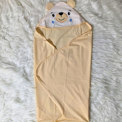 Bear-Themed Hooded Wrapping Sheet