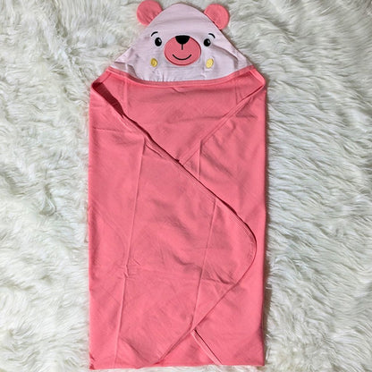 Bear-Themed Hooded Wrapping Sheet