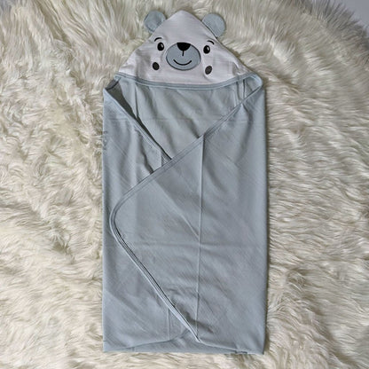 Bear-Themed Hooded Wrapping Sheet