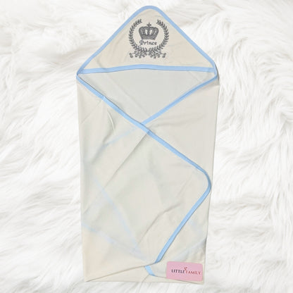 Premium Hooded Wrapping Sheet – "Prince" Embroidery