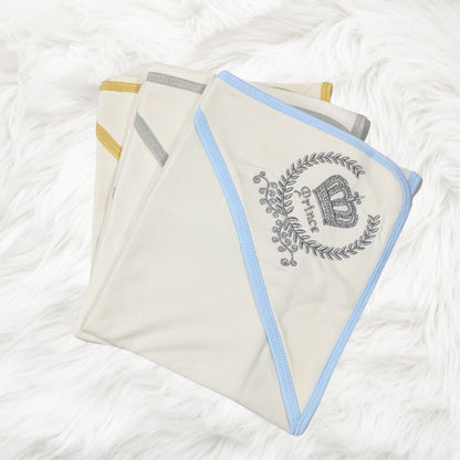 Premium Hooded Wrapping Sheet – "Prince" Embroidery
