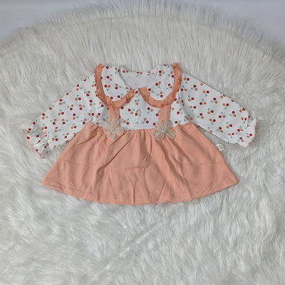 Winter Blossom Frock & Trouser Set – Cozy Cotton Blend