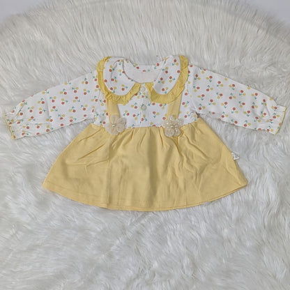 Winter Blossom Frock & Trouser Set – Cozy Cotton Blend