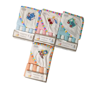 Sunnozy Soft & Gentle Hooded Towel Set for Babies