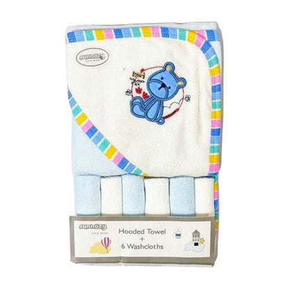Sunnozy Soft & Gentle Hooded Towel Set for Babies