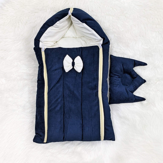 Premium Velvet Carry Nest - Navy Blue