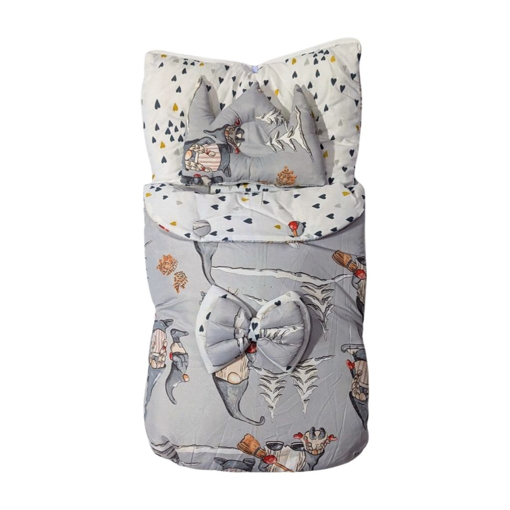 Grey Baby 8 PC's Bedding Set - Large