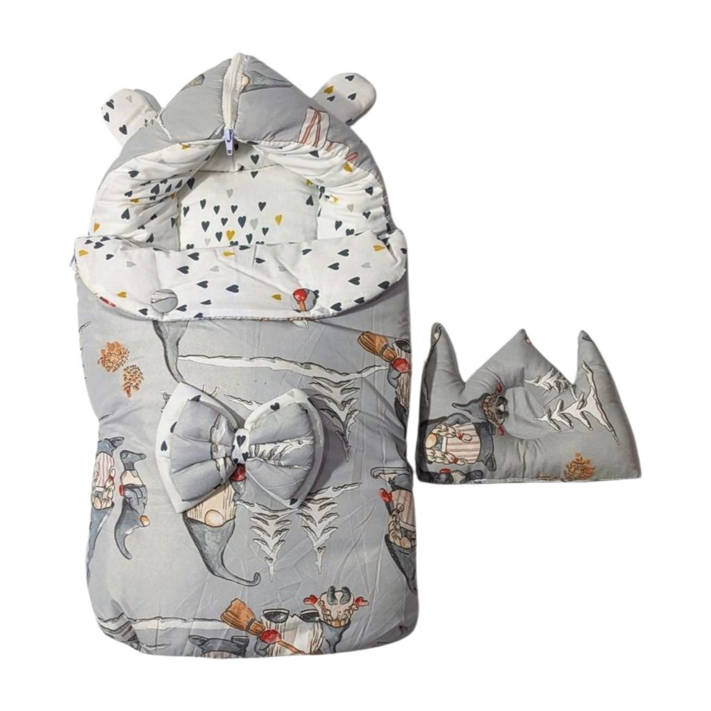 Grey Baby 8 PC's Bedding Set - Large