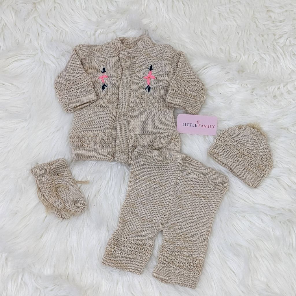 New Born Baby Girl Woolen Dress