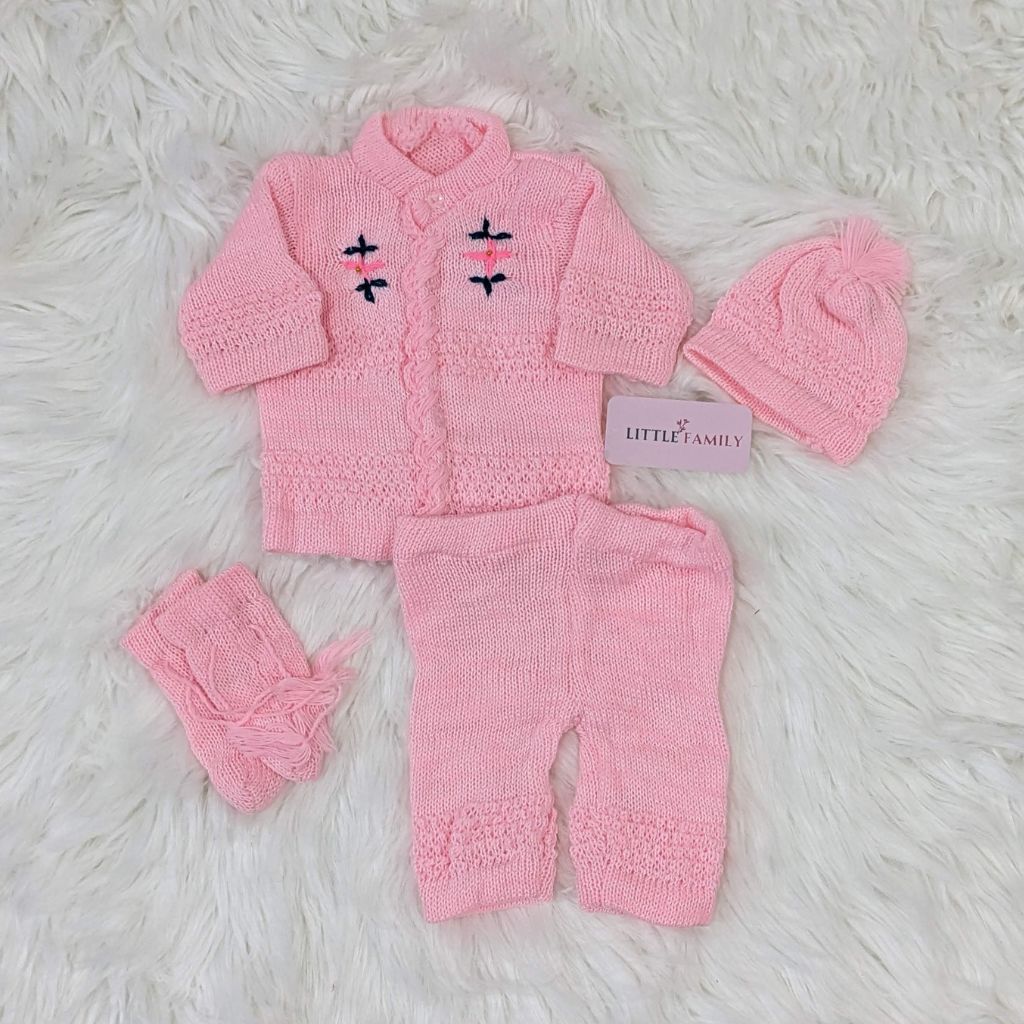 New Born Baby Girl Woolen Dress