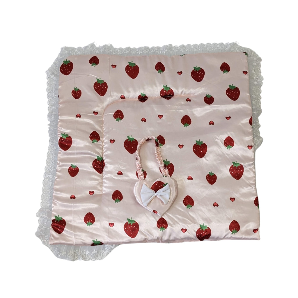 Premium Silk 12 PC's Bedding set - Strawberry