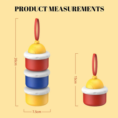 3-Tier Baby Milk Powder & Snack Organizer – Portable & Leakproof
