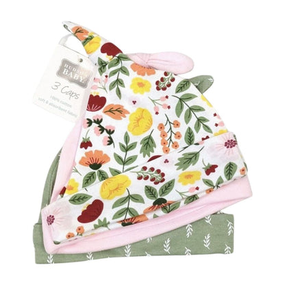 Hudson Baby 3-Pack Knot Top Hats – For Newborns