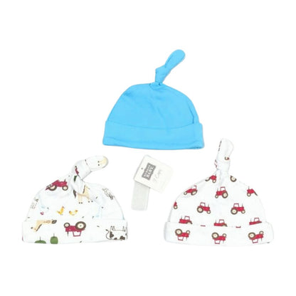 Hudson Baby 3-Pack Knot Top Hats – Soft Cotton for Newborns