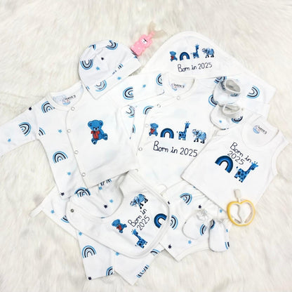 Born in 2025 Newborn Starter Set – Blue