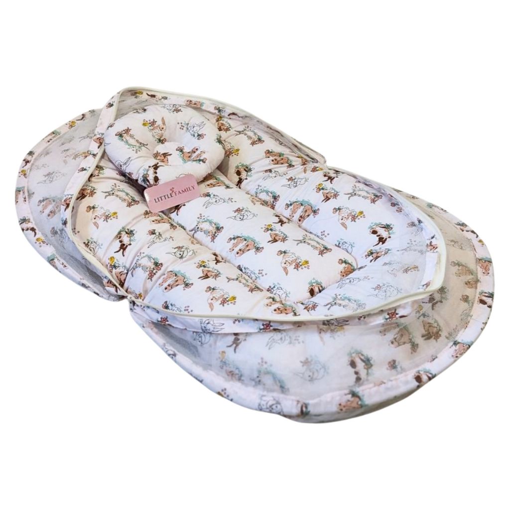 Rabbit Cotton Baby Bed with Mosquito Net – Large Size