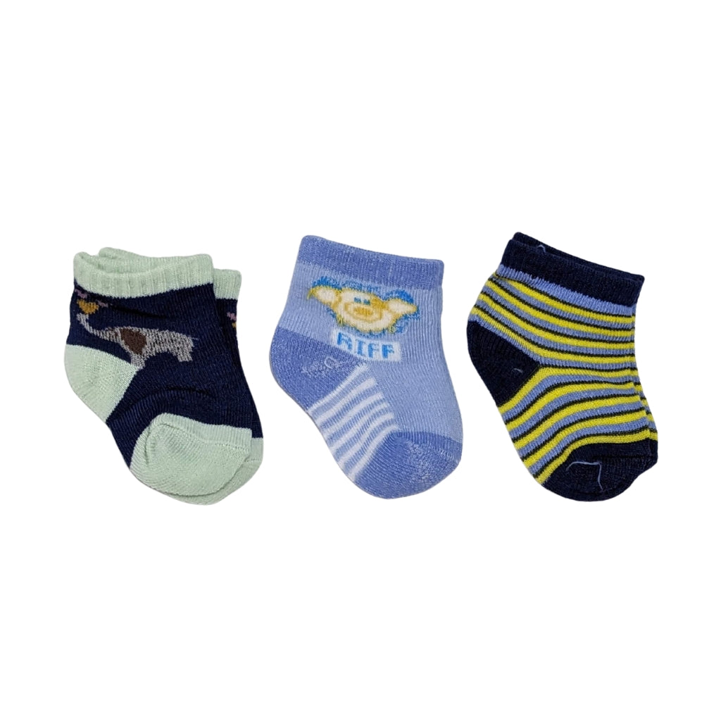 Pack of 3 Baby Socks – Soft & Colorful Everyday Essentials