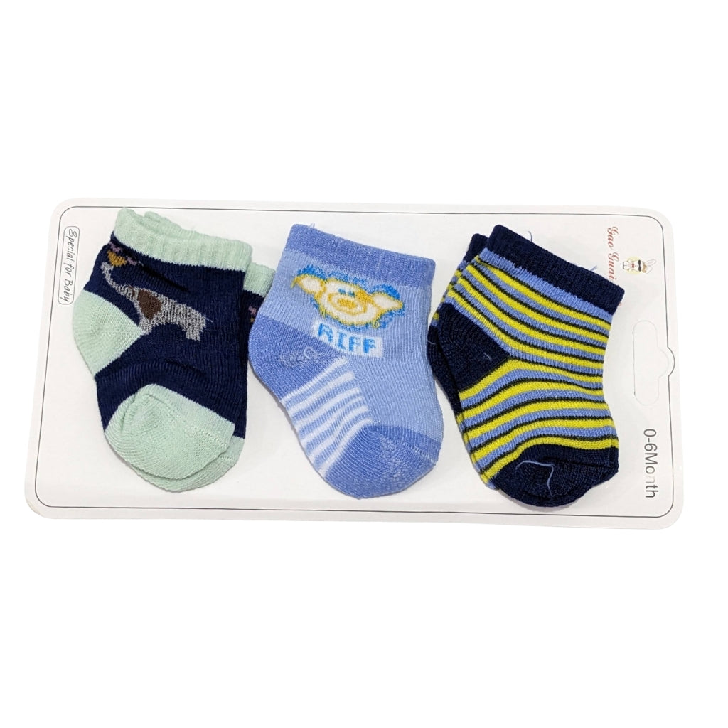 Pack of 3 Baby Socks – Soft & Colorful Everyday Essentials