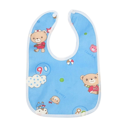 Blue Cloudy Bear Waterproof Baby Bib