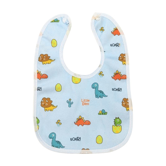 Blue Little Dino Waterproof Baby Bib