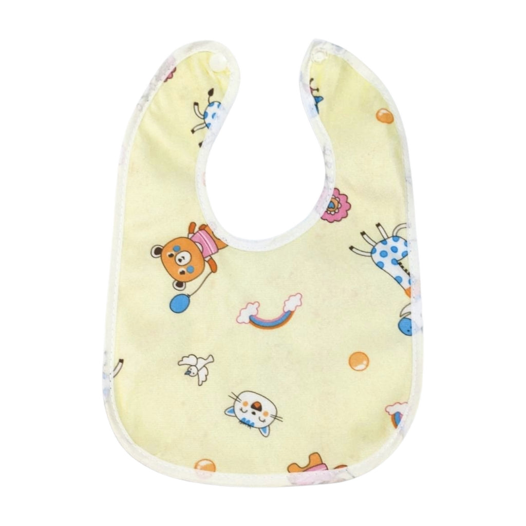 Yellow Giraffe & Bear Waterproof Baby Bib