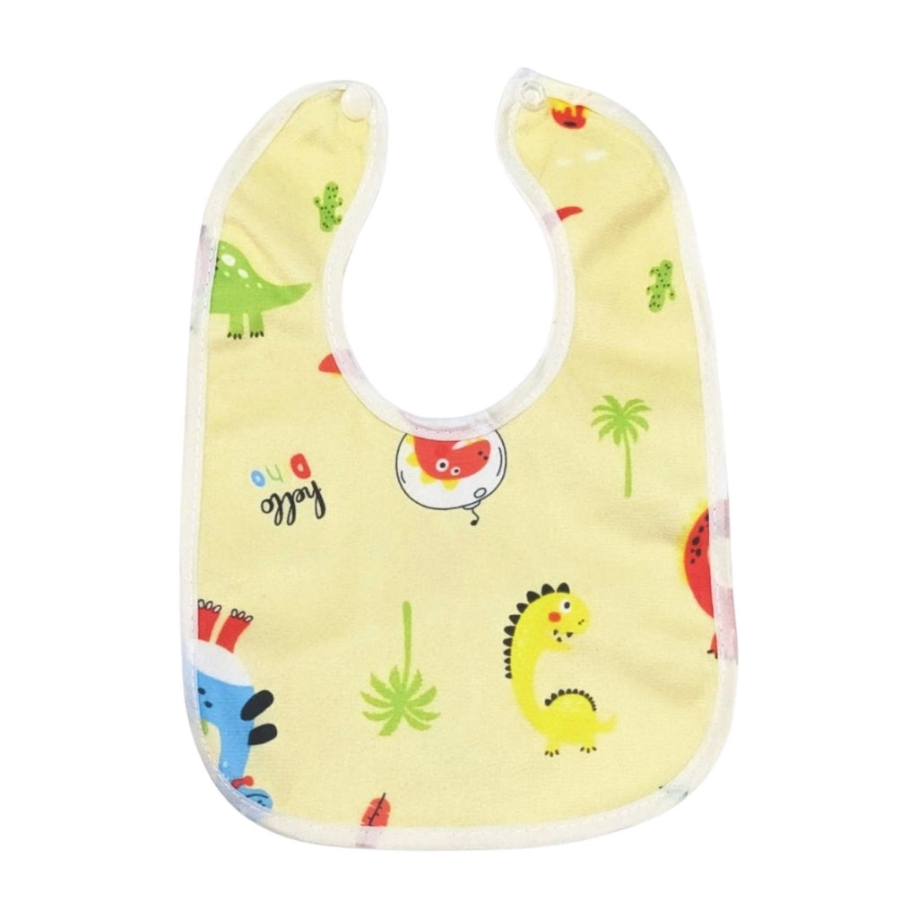 Yellow Hello Dino Waterproof Baby Bib