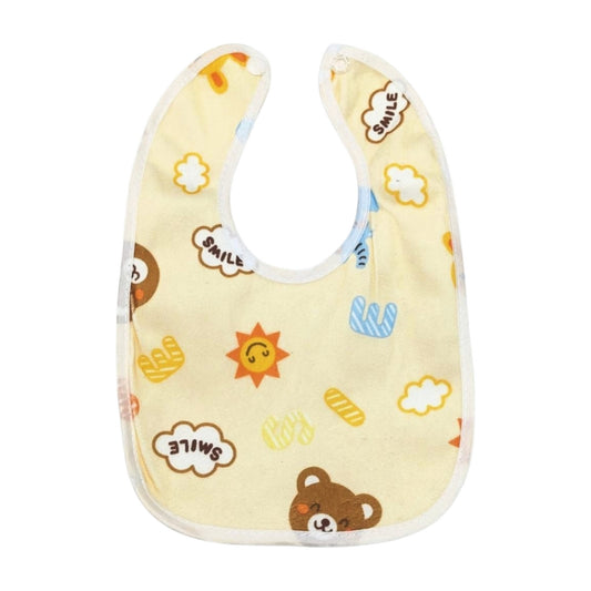 Yellow Cloud & Sun Waterproof Baby Bib