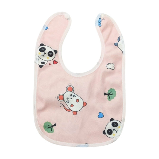 Pink Panda Waterproof Baby Bib
