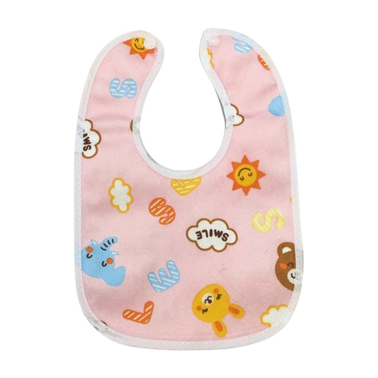 Pink Cloud & Sun Waterproof Baby Bib