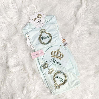 Mint Green Journey 7-Piece Newborn Starter Set – "Princess" Edition