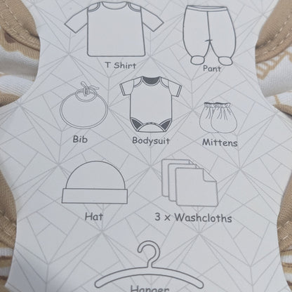 10-Piece Newborn Starter Gift Set – Formal Style (Beige)