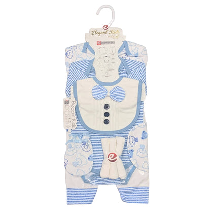 10-Piece Newborn Starter Gift Set – Formal Style (Blue)