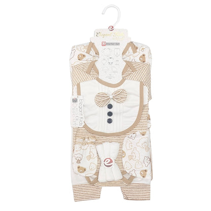 10-Piece Newborn Starter Gift Set – Formal Style (Beige)