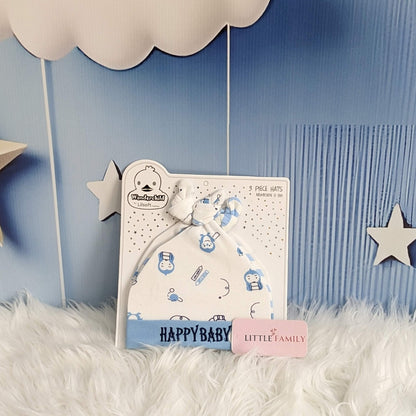 Wonderland Baby Trio Cap Set - Blue