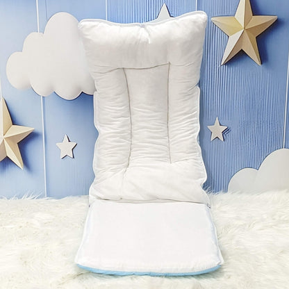 Velvet Newborn Carry Nest – Blue | “Welcome to the World” Edition